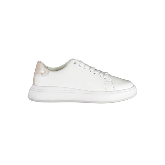 Weiße Leder Damen Sneaker