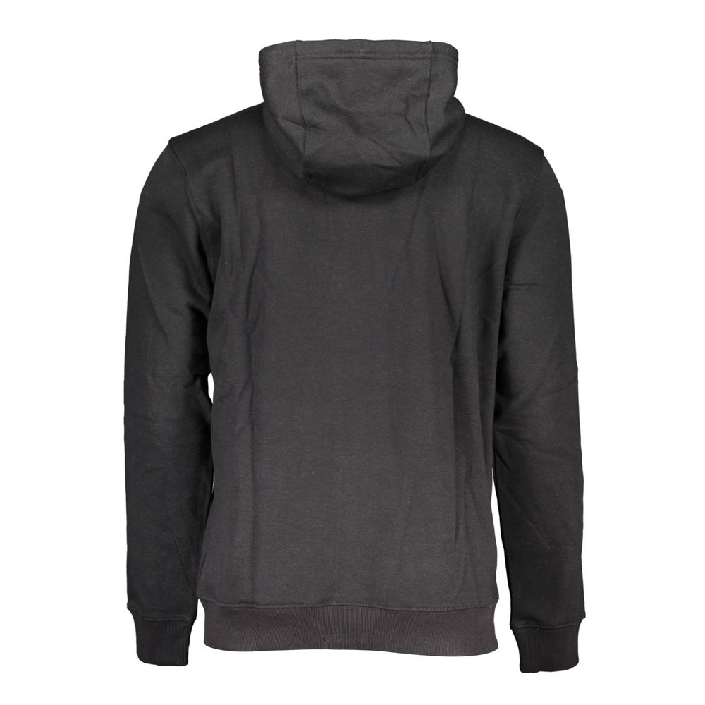 Black Cotton Men Sweatshirt