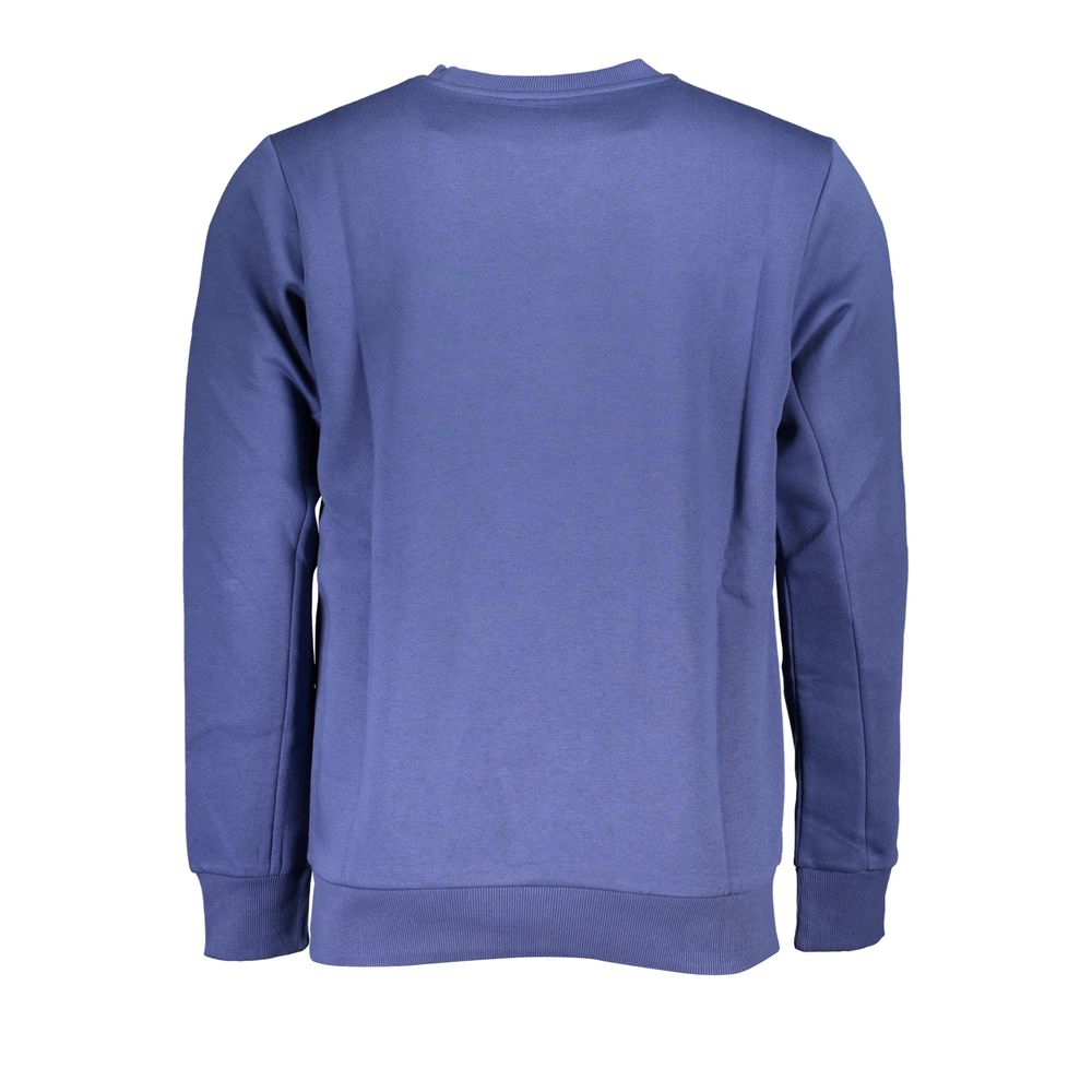 Chic Fleece Crew Neck Sweater in Blue