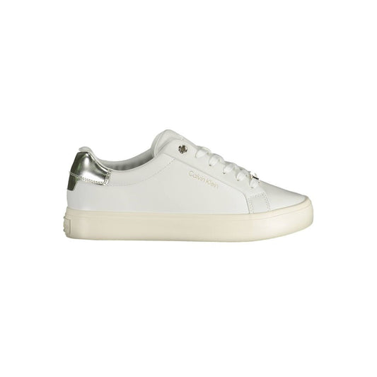 Weiße Leder Damen Sneaker