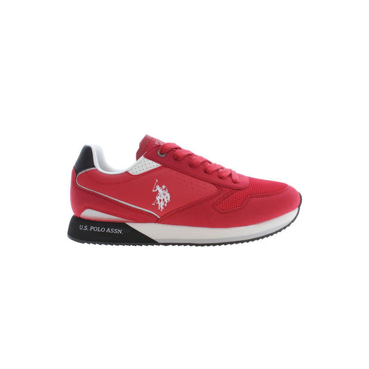 Roter Polyester Herren Sneaker