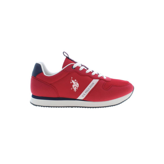 Roter Polyester Herren Sneaker