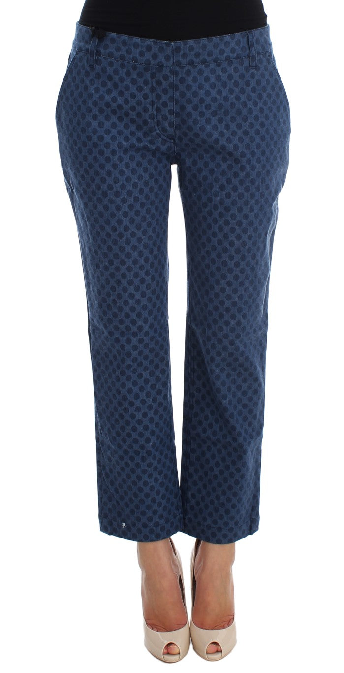 Capri-Stretch-Jeans mit Polka Dots