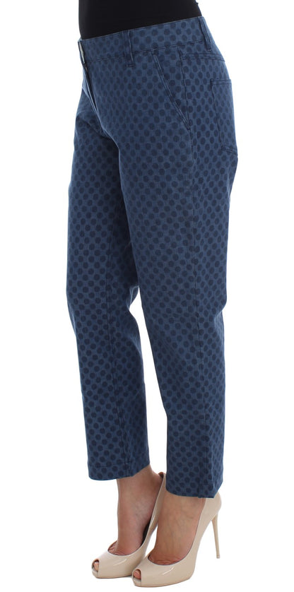 Capri-Stretch-Jeans mit Polka Dots