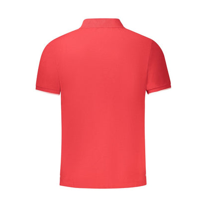 Red Cotton Men Polo Shirt