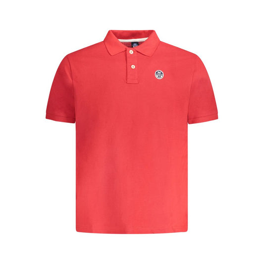 Red Cotton Men Polo Shirt