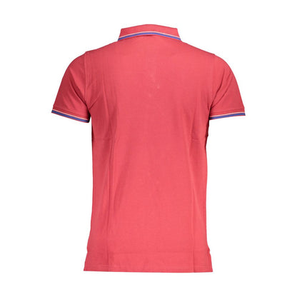 Red Cotton Men Polo Shirt