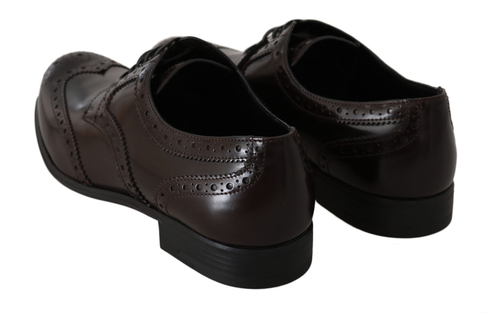 Elegante Oxford-Ballerinas aus braunem Leder