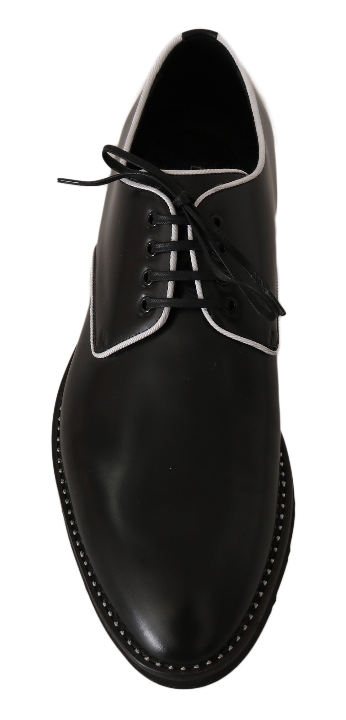 Elegante Derby-Schuhe aus schwarzem Leder