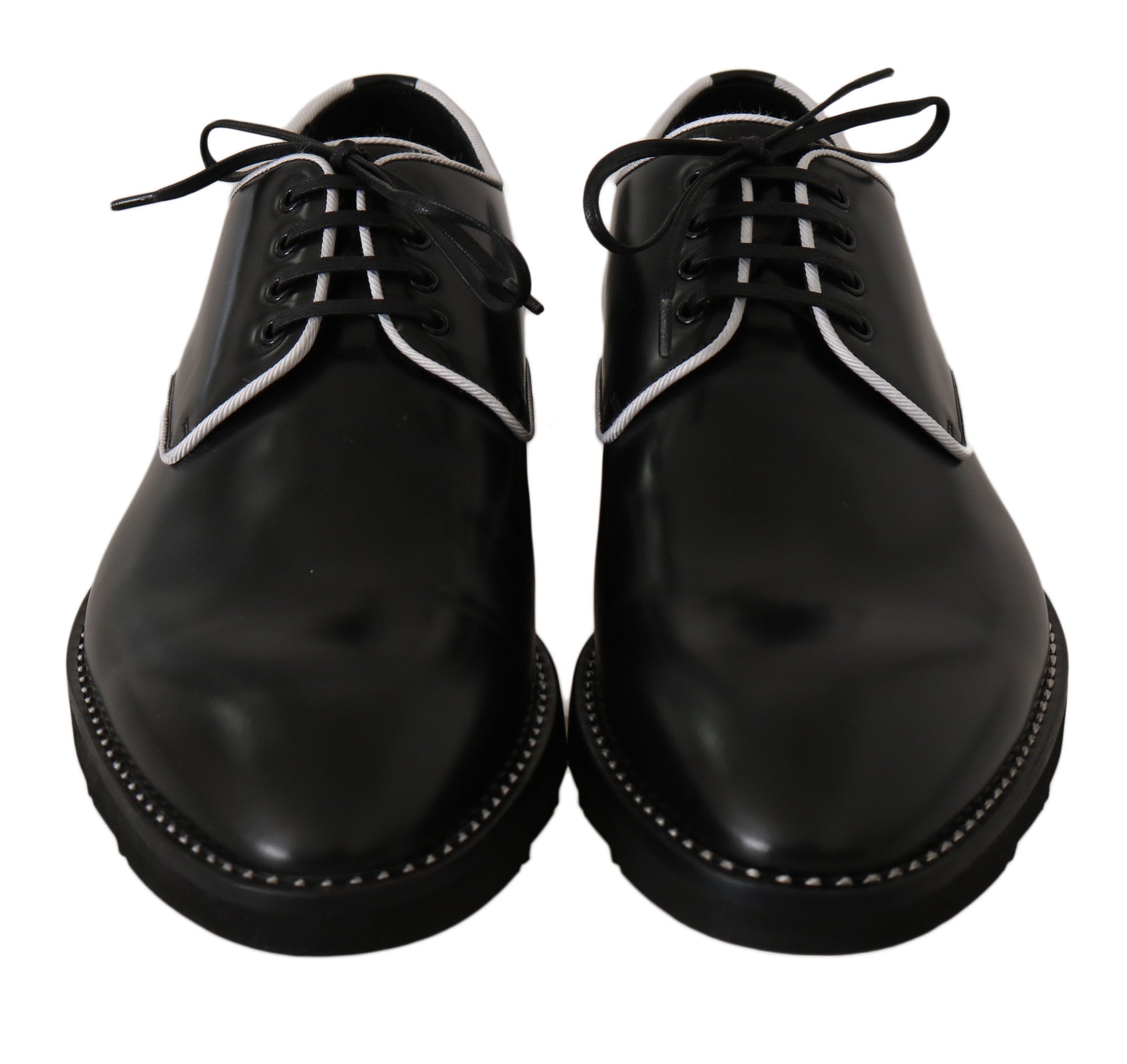 Elegante Derby-Schuhe aus schwarzem Leder